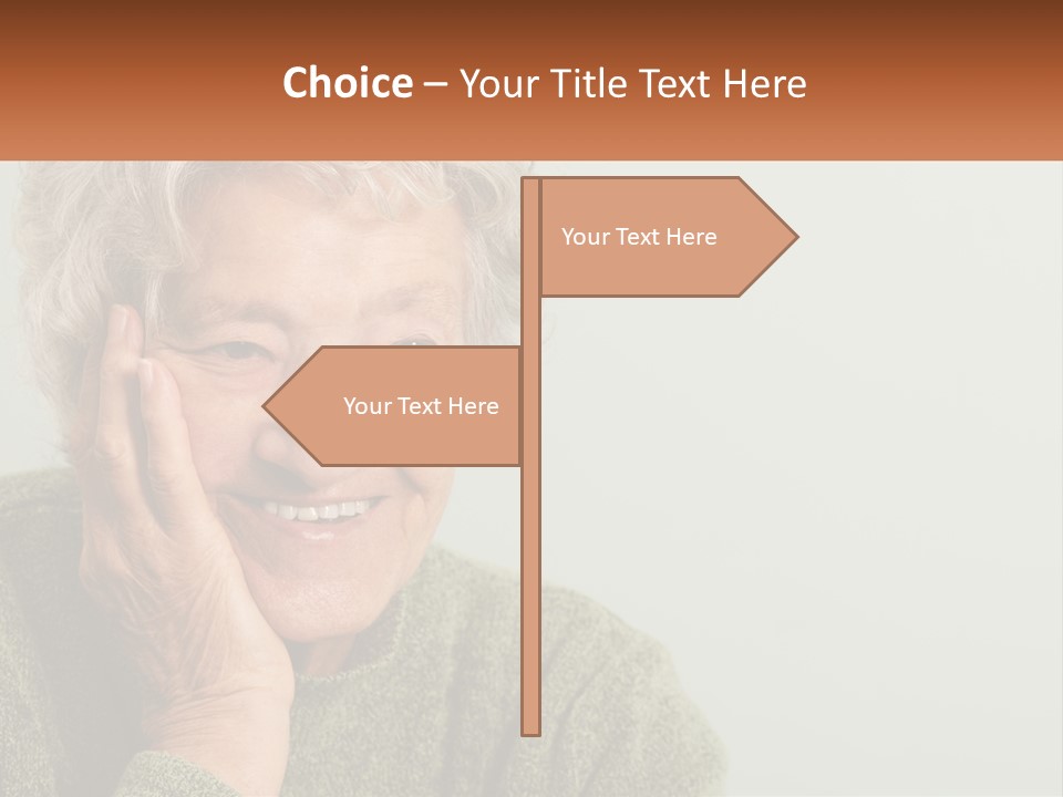 A Woman Smiling With Her Hands On Her Face PowerPoint Template