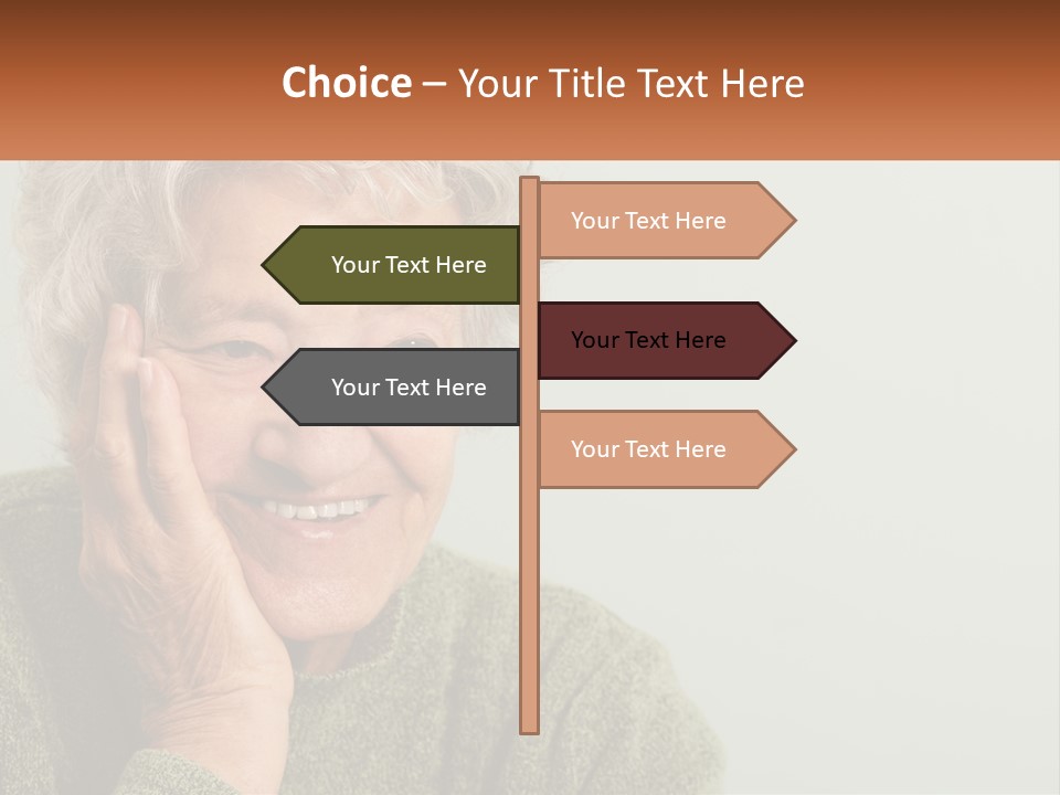 A Woman Smiling With Her Hands On Her Face PowerPoint Template