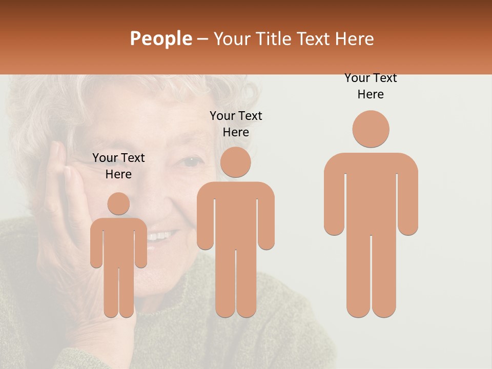 A Woman Smiling With Her Hands On Her Face PowerPoint Template