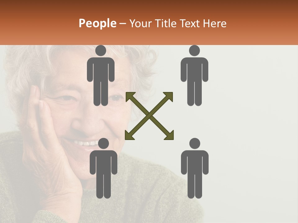 A Woman Smiling With Her Hands On Her Face PowerPoint Template