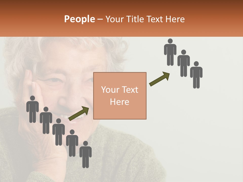 A Woman Smiling With Her Hands On Her Face PowerPoint Template