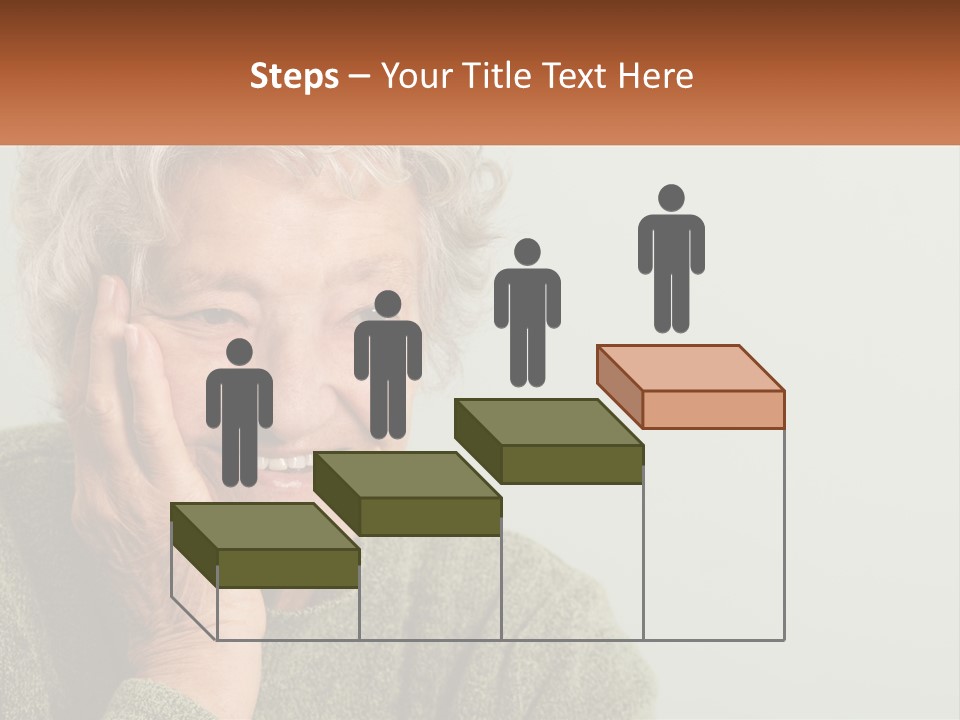 A Woman Smiling With Her Hands On Her Face PowerPoint Template