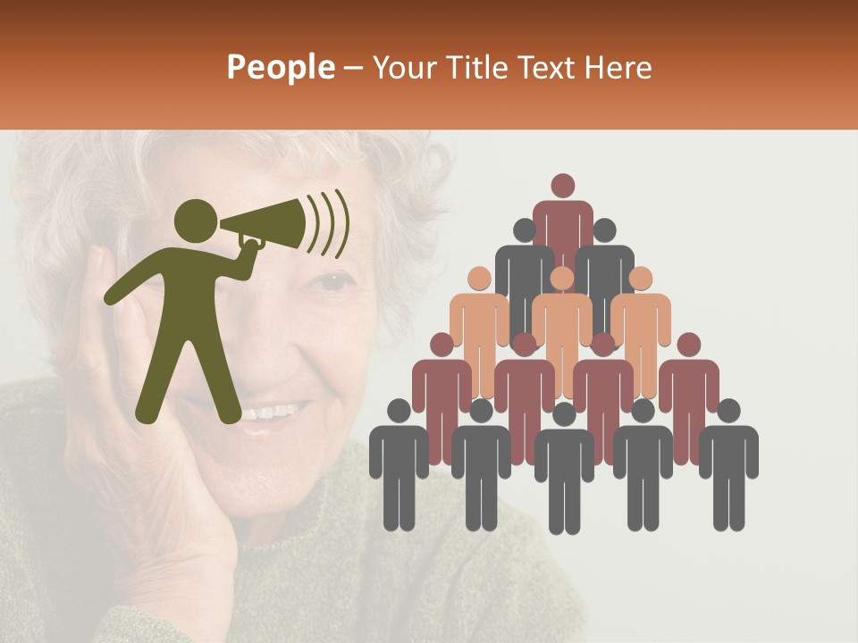 A Woman Smiling With Her Hands On Her Face PowerPoint Template