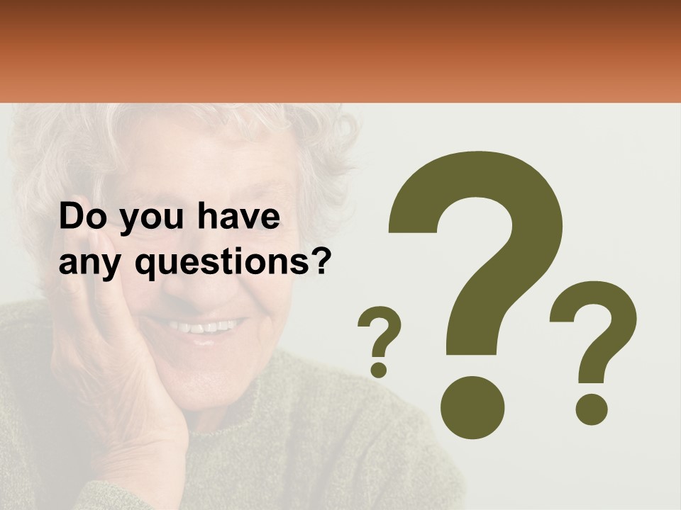 A Woman Smiling With Her Hands On Her Face PowerPoint Template