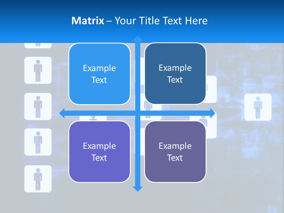 A Group Of People Standing In Front Of A Blue Background PowerPoint Template