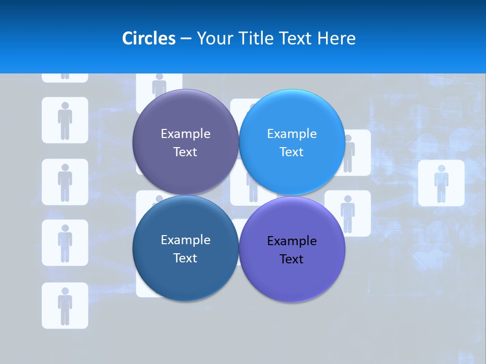 A Group Of People Standing In Front Of A Blue Background PowerPoint Template