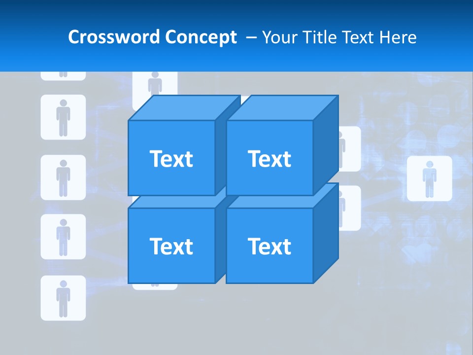 A Group Of People Standing In Front Of A Blue Background PowerPoint Template