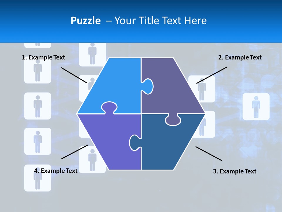 A Group Of People Standing In Front Of A Blue Background PowerPoint Template