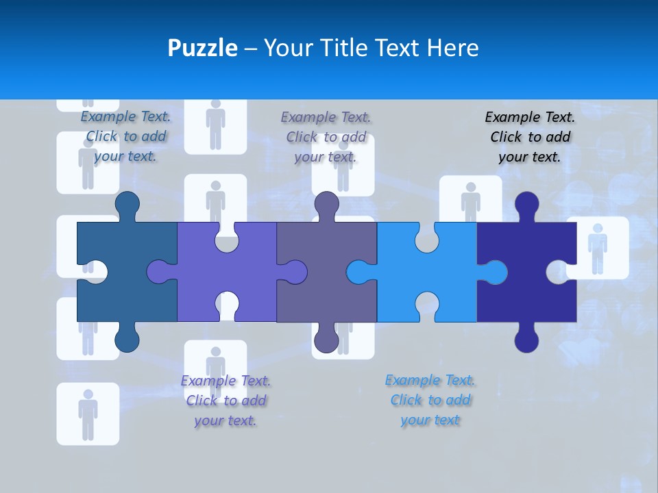 A Group Of People Standing In Front Of A Blue Background PowerPoint Template