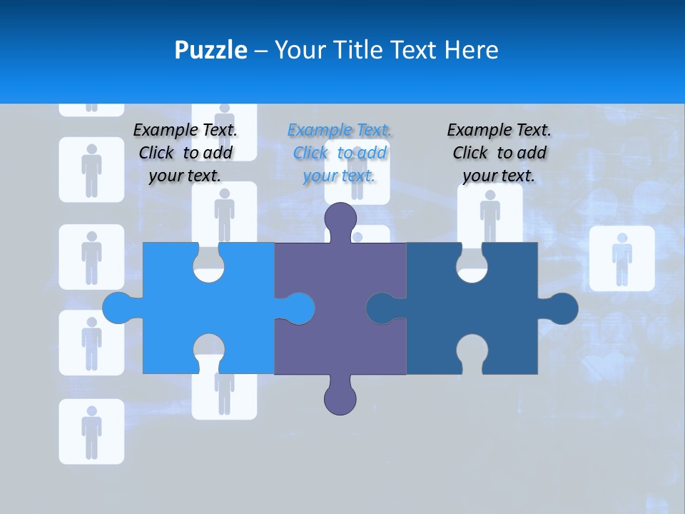 A Group Of People Standing In Front Of A Blue Background PowerPoint Template