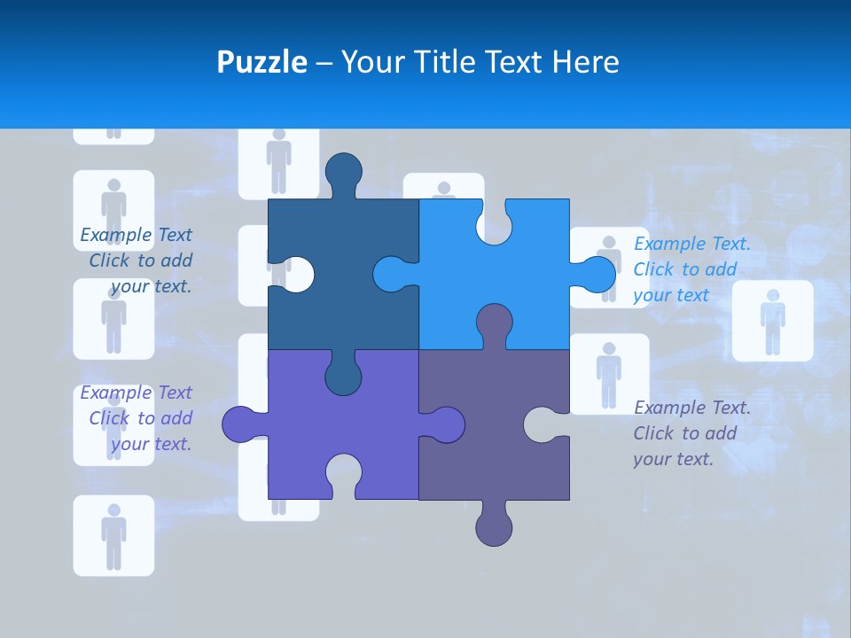 A Group Of People Standing In Front Of A Blue Background PowerPoint Template