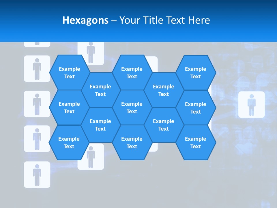 A Group Of People Standing In Front Of A Blue Background PowerPoint Template