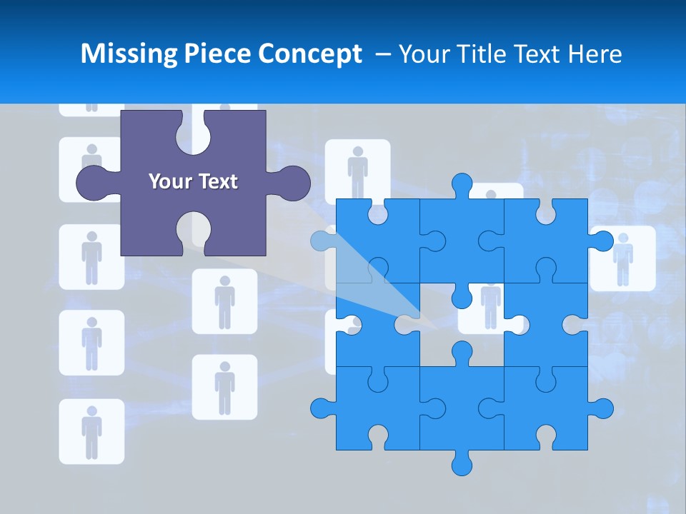 A Group Of People Standing In Front Of A Blue Background PowerPoint Template