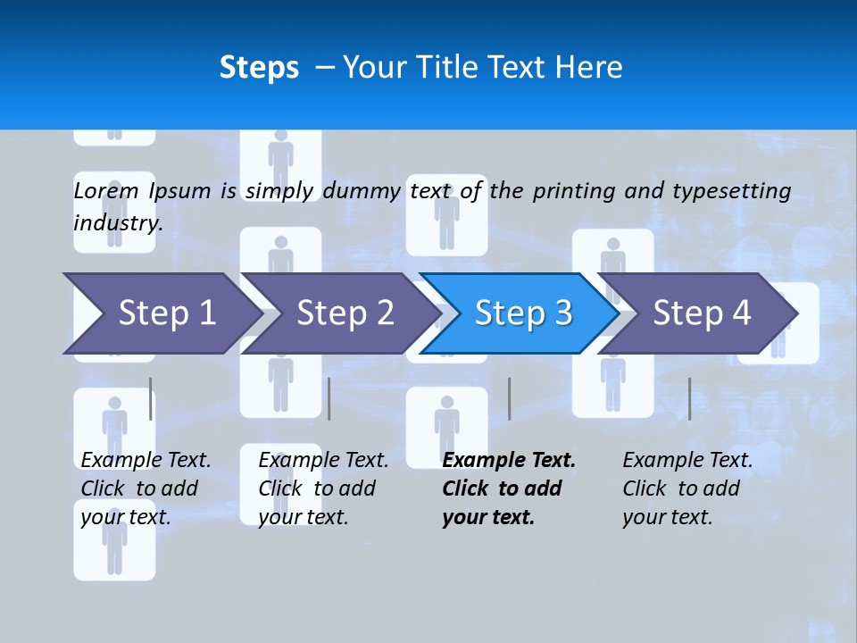 A Group Of People Standing In Front Of A Blue Background PowerPoint Template