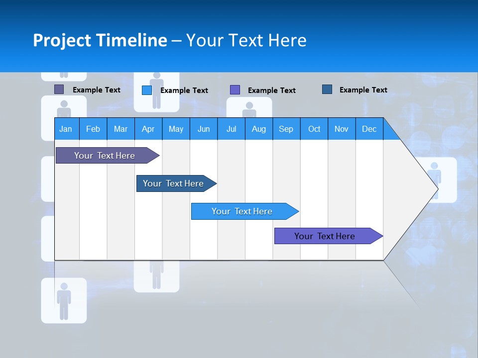 A Group Of People Standing In Front Of A Blue Background PowerPoint Template