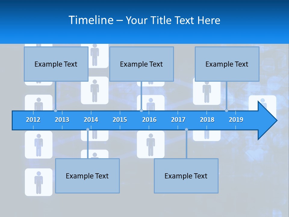 A Group Of People Standing In Front Of A Blue Background PowerPoint Template