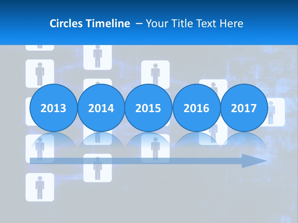 A Group Of People Standing In Front Of A Blue Background PowerPoint Template