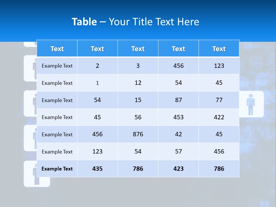 A Group Of People Standing In Front Of A Blue Background PowerPoint Template