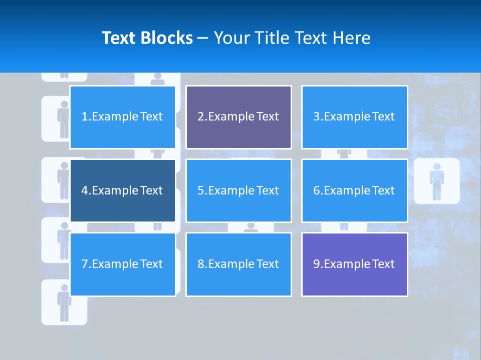 A Group Of People Standing In Front Of A Blue Background PowerPoint Template