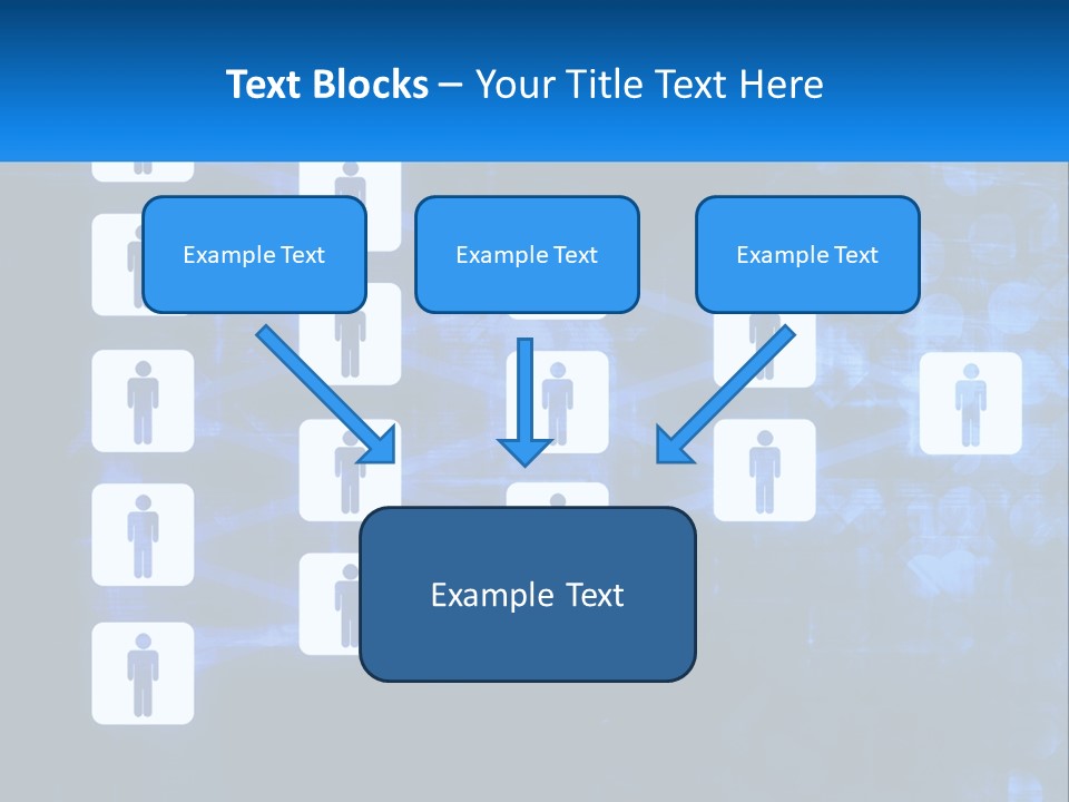 A Group Of People Standing In Front Of A Blue Background PowerPoint Template