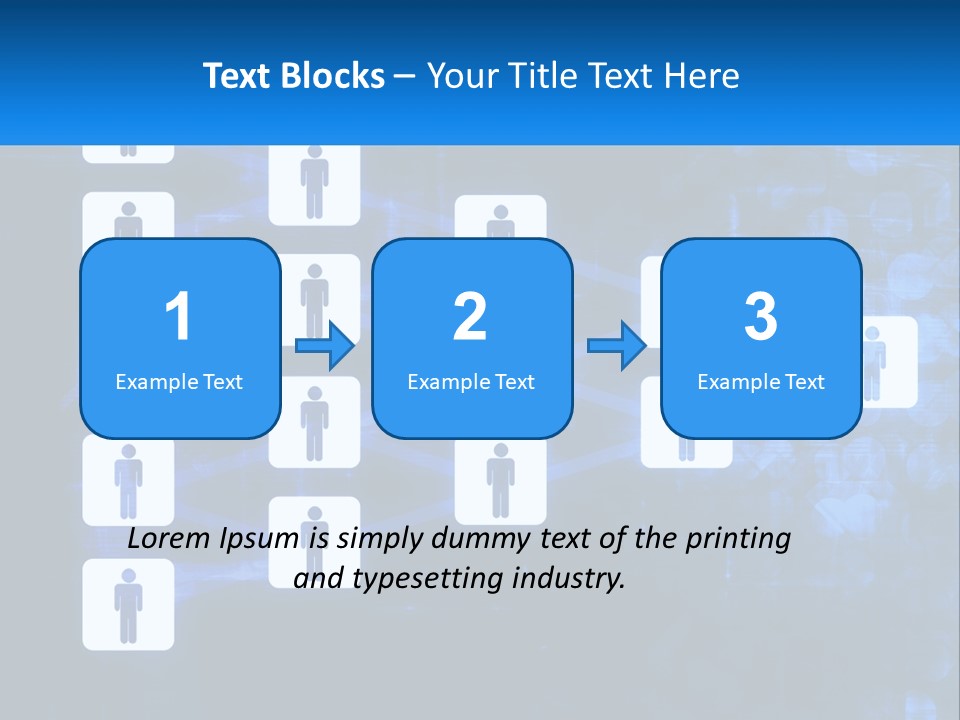 A Group Of People Standing In Front Of A Blue Background PowerPoint Template