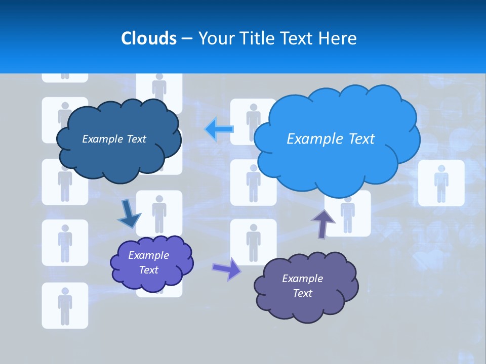 A Group Of People Standing In Front Of A Blue Background PowerPoint Template