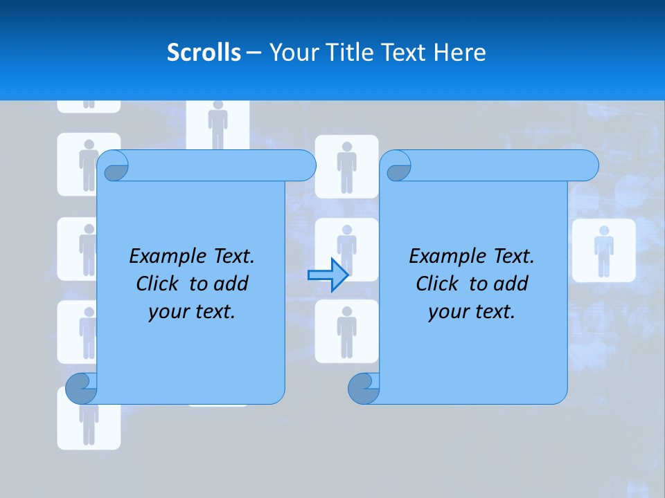 A Group Of People Standing In Front Of A Blue Background PowerPoint Template