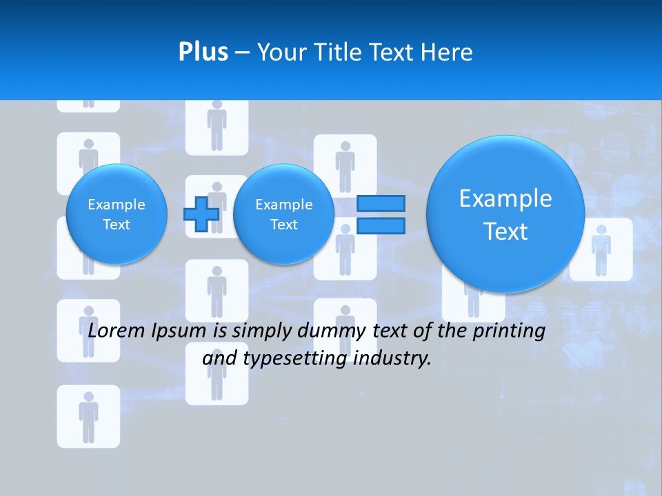 A Group Of People Standing In Front Of A Blue Background PowerPoint Template