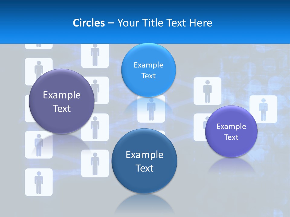 A Group Of People Standing In Front Of A Blue Background PowerPoint Template