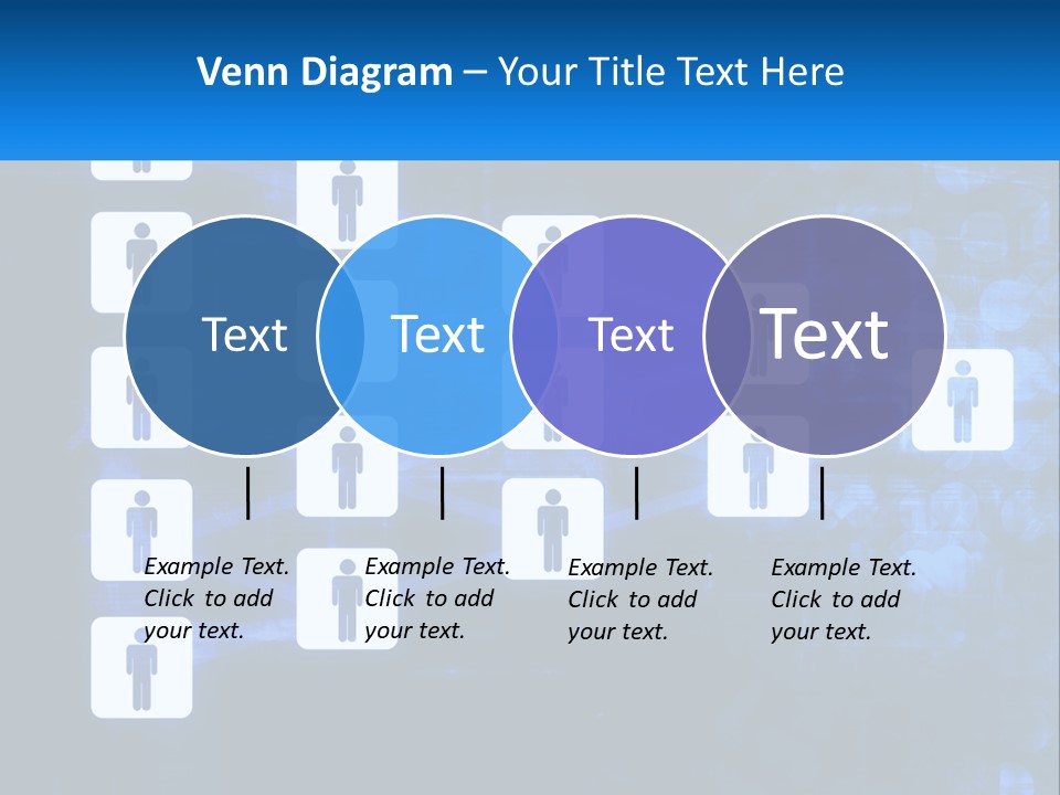 A Group Of People Standing In Front Of A Blue Background PowerPoint Template