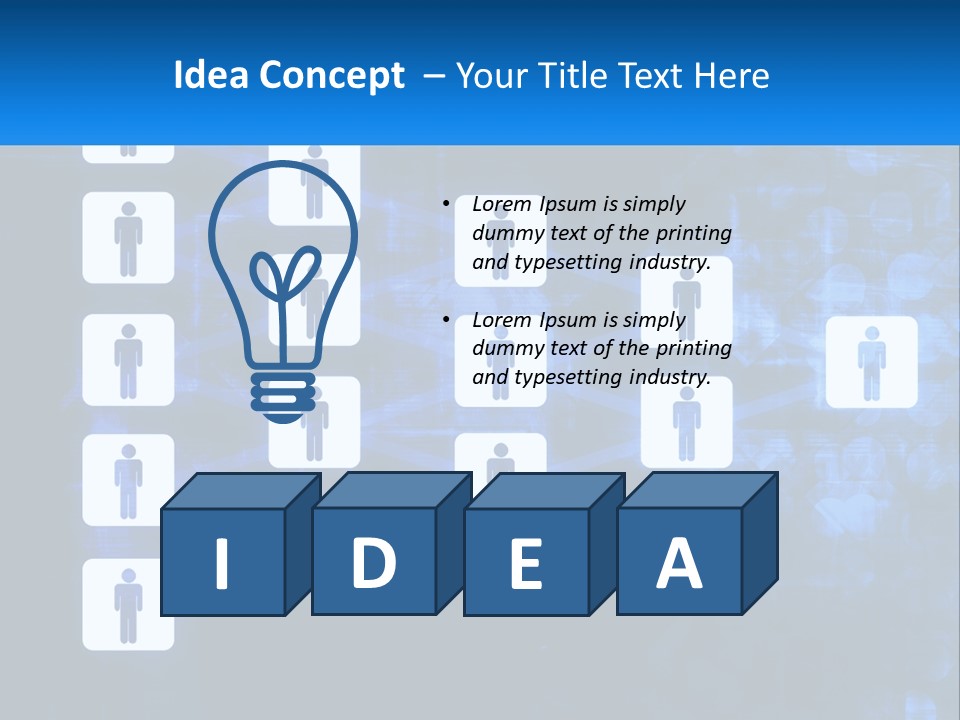 A Group Of People Standing In Front Of A Blue Background PowerPoint Template