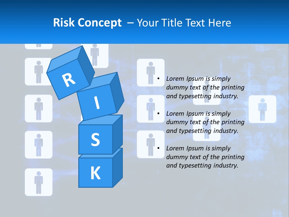 A Group Of People Standing In Front Of A Blue Background PowerPoint Template