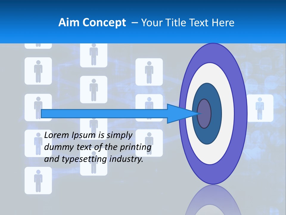 A Group Of People Standing In Front Of A Blue Background PowerPoint Template