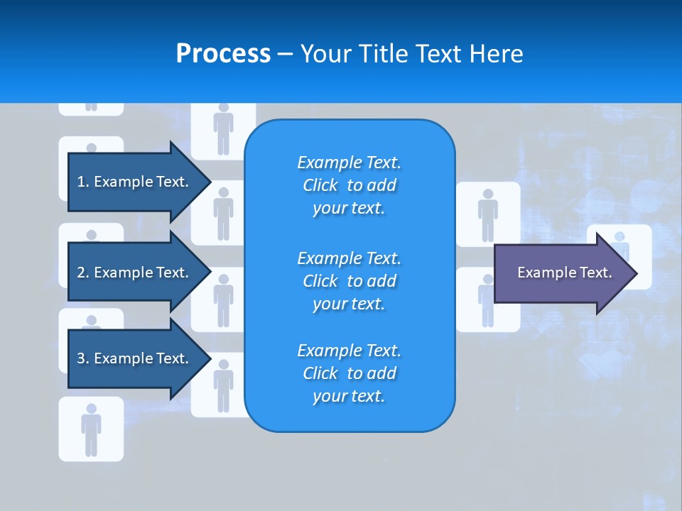 A Group Of People Standing In Front Of A Blue Background PowerPoint Template