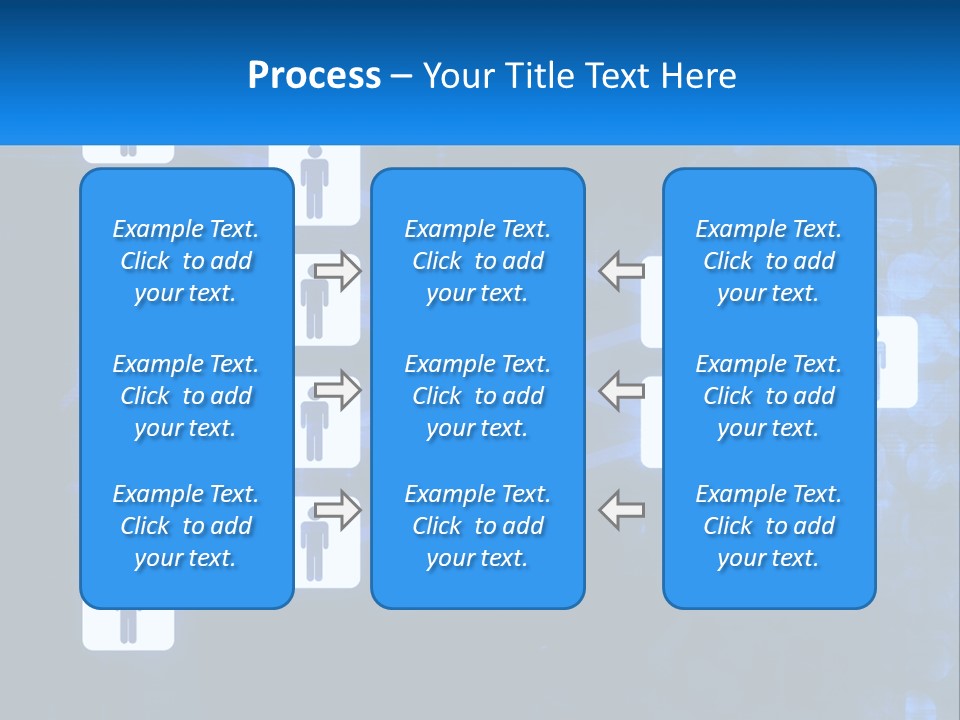 A Group Of People Standing In Front Of A Blue Background PowerPoint Template