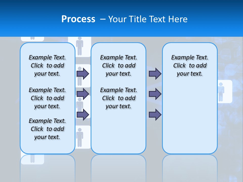 A Group Of People Standing In Front Of A Blue Background PowerPoint Template