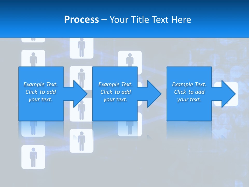 A Group Of People Standing In Front Of A Blue Background PowerPoint Template