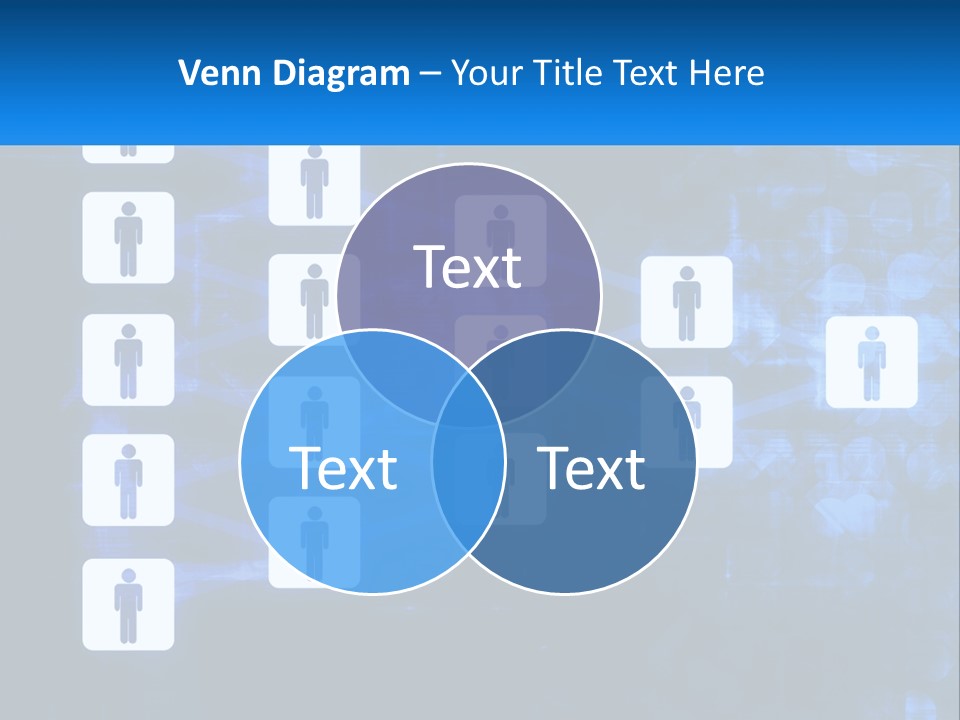 A Group Of People Standing In Front Of A Blue Background PowerPoint Template