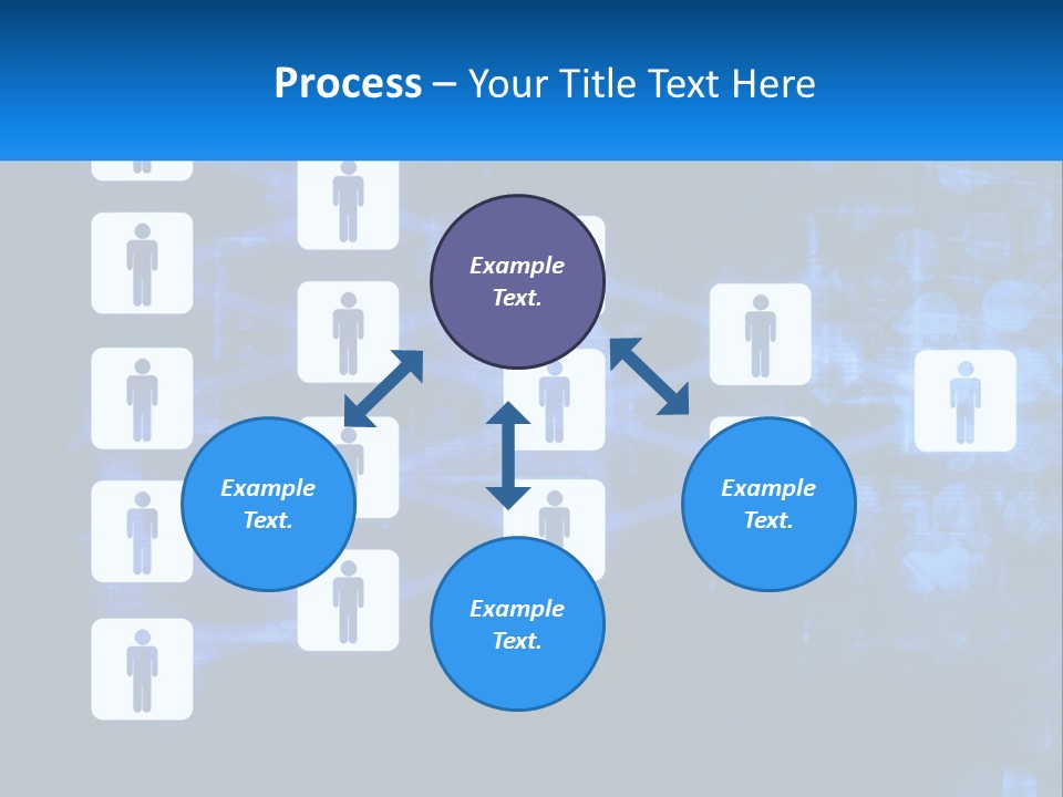 A Group Of People Standing In Front Of A Blue Background PowerPoint Template