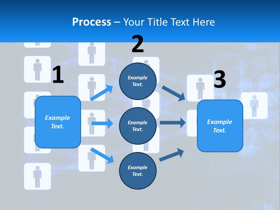 A Group Of People Standing In Front Of A Blue Background PowerPoint Template