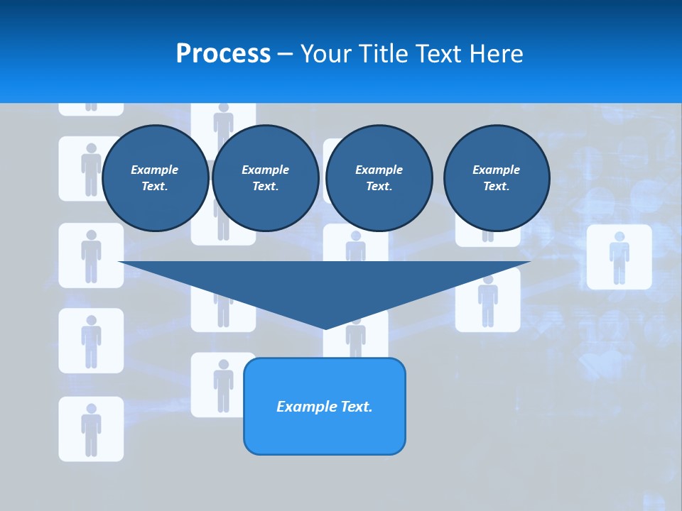 A Group Of People Standing In Front Of A Blue Background PowerPoint Template
