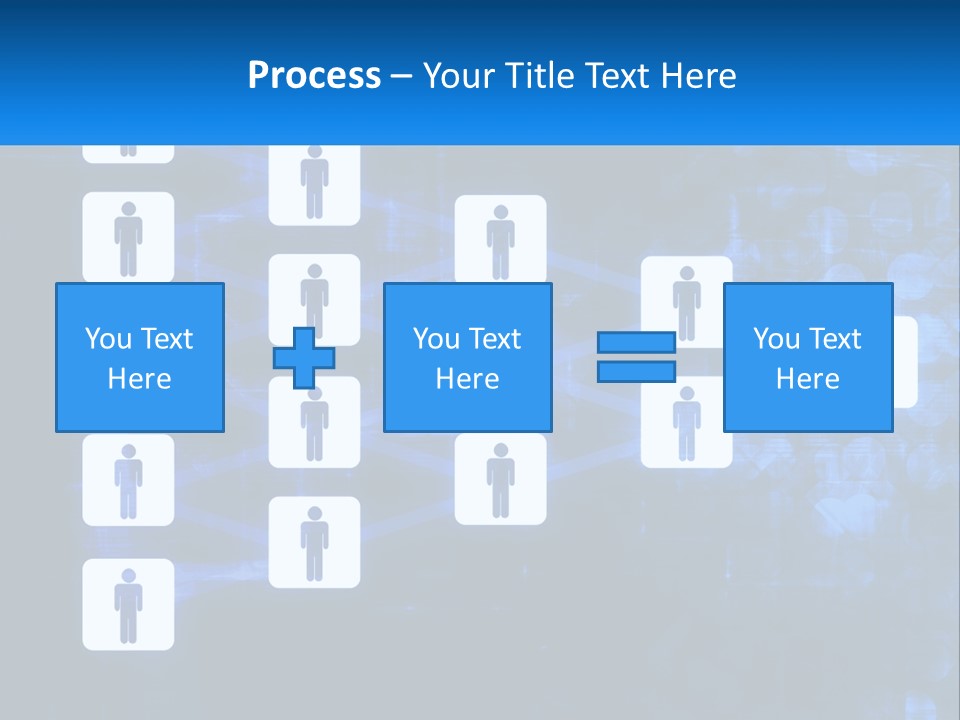 A Group Of People Standing In Front Of A Blue Background PowerPoint Template