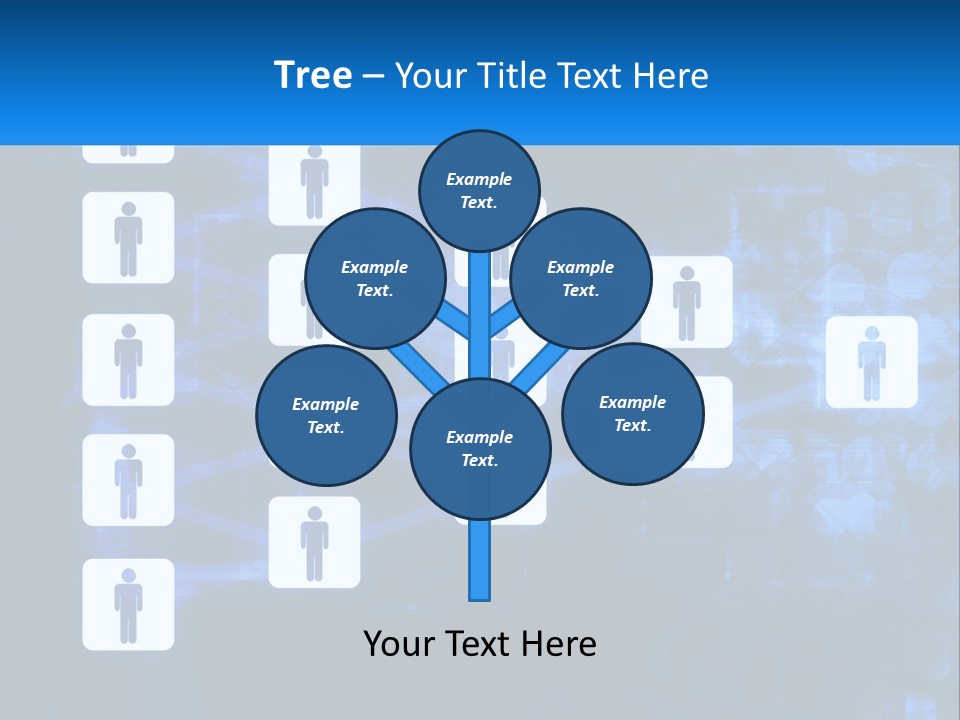 A Group Of People Standing In Front Of A Blue Background PowerPoint Template