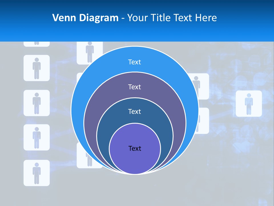 A Group Of People Standing In Front Of A Blue Background PowerPoint Template