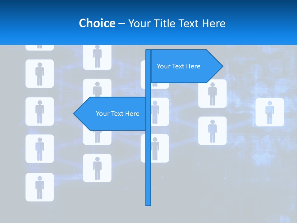 A Group Of People Standing In Front Of A Blue Background PowerPoint Template