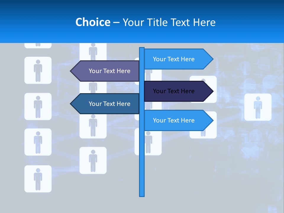 A Group Of People Standing In Front Of A Blue Background PowerPoint Template