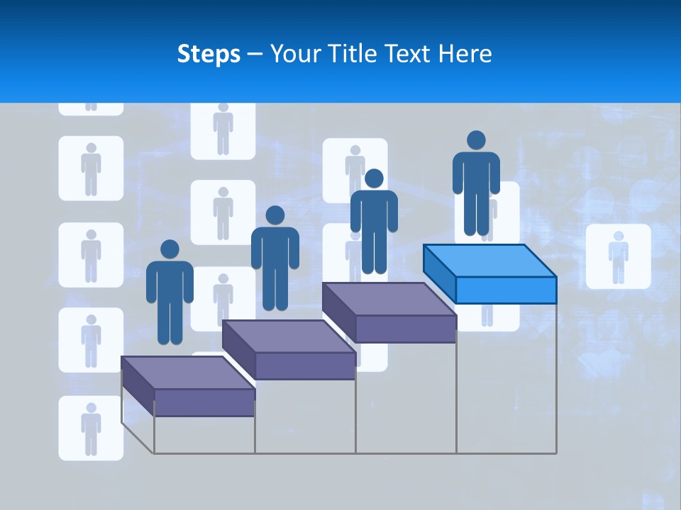A Group Of People Standing In Front Of A Blue Background PowerPoint Template