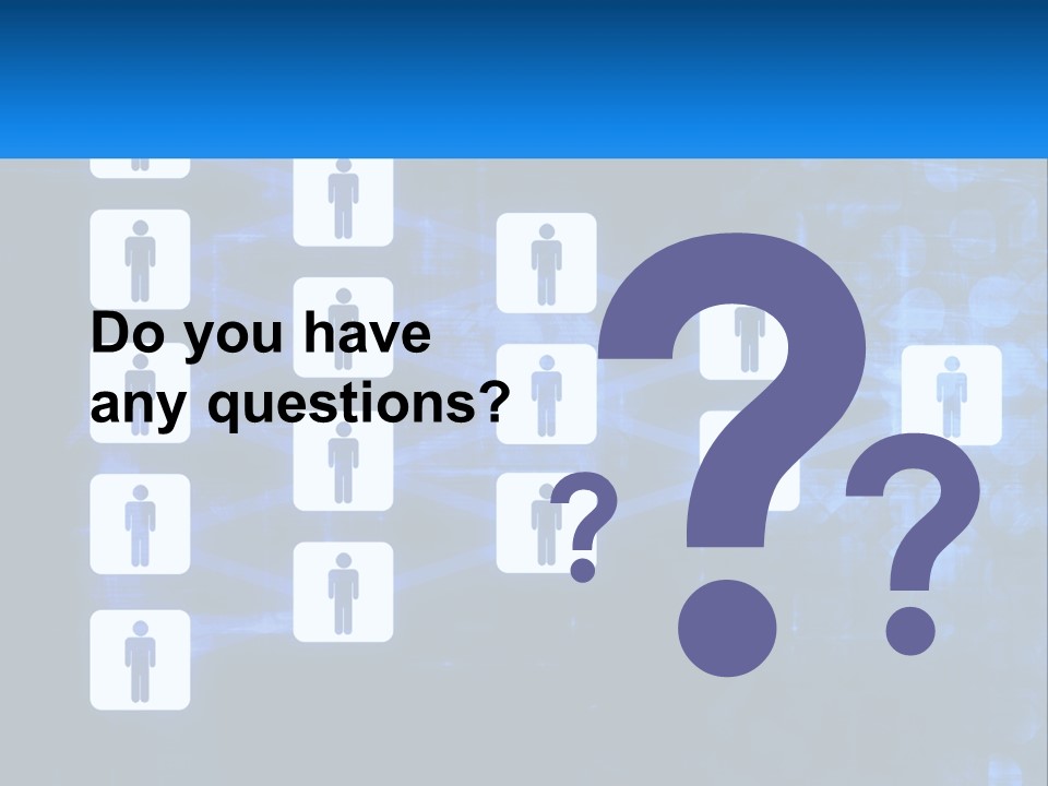 A Group Of People Standing In Front Of A Blue Background PowerPoint Template