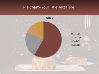 A Plate Of Food And A Glass Of Wine On A Table PowerPoint Template