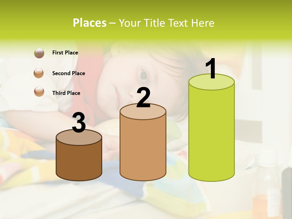 A Child Laying On A Bed With A Blanket PowerPoint Template